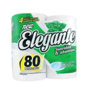 PAPEL HIGIENICO ELEGANTE  4 Uni. POR 80 METROS