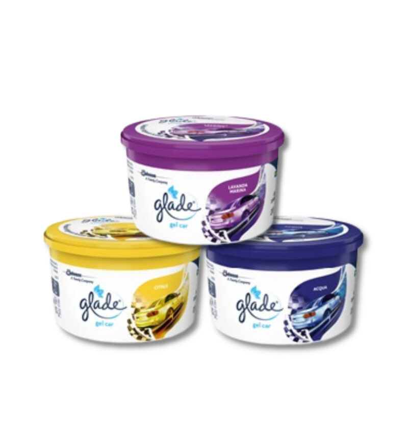 GLADE MINI GEL (AUTOS) 70 Gr. VARIOS AROMAS