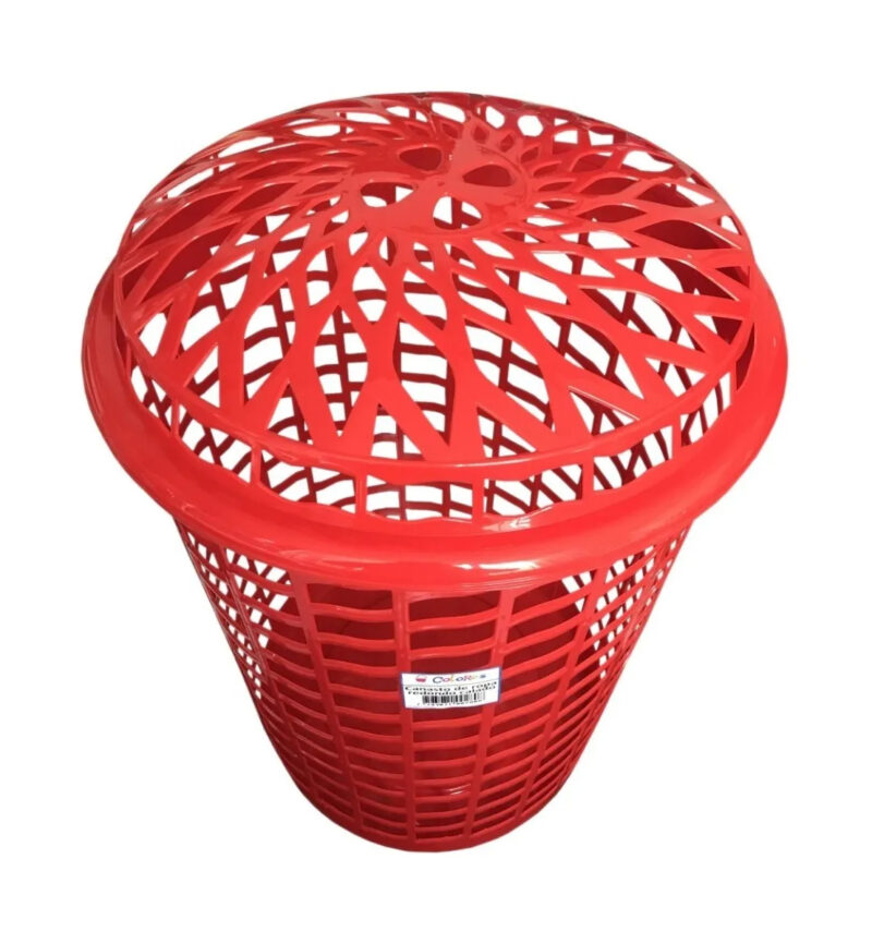 CANASTO DE ROPA REDONDO CALADO LINEA PREMIUM