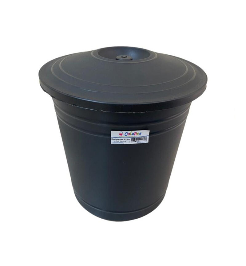 RECIPIENTE DE RESIDUOS CON TAPA 8 LTS