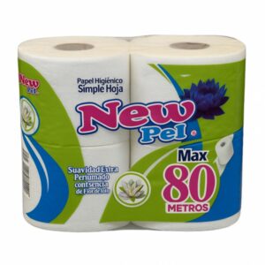 HIGIENICO NEW PEL 80 METROS  X 4 ROLLOS